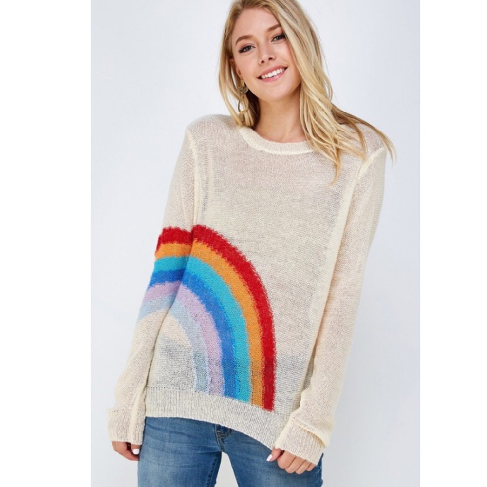 Rainbow Crew Neck Sweater